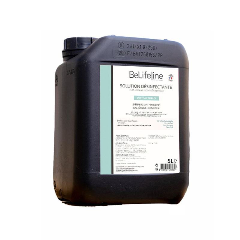 Disinfectant solutions 100 % ecological Belifeline®  5L Hydro-alcoholic gel
