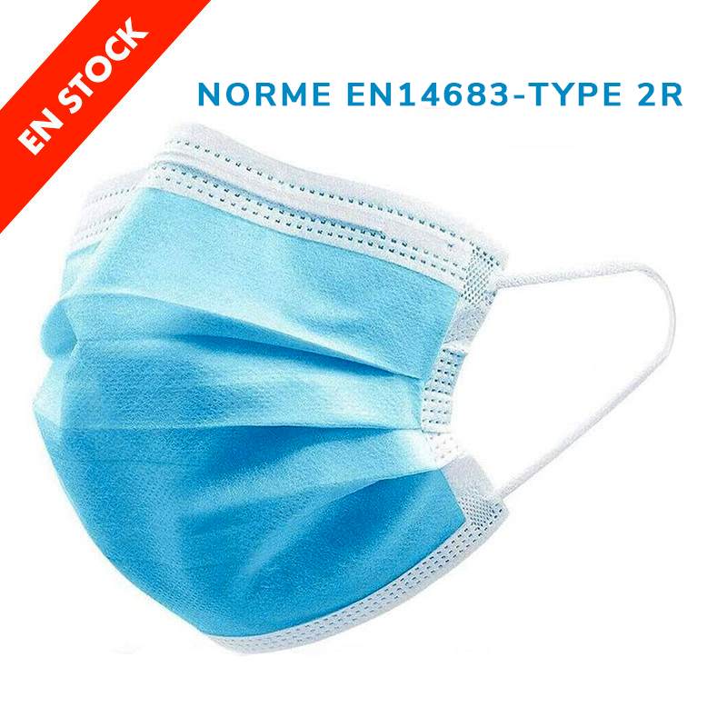 MASQUE CHIRURGiCAL JETABLE 3 plis X 50 pièces - Type 2R Nos produits